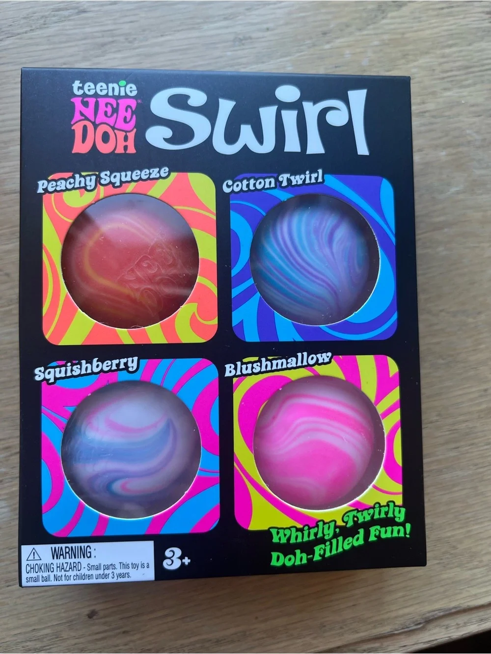 Teenie Nee Doh Swirl Pack - Peachy, Cotton, Squishberry & Blushmallow